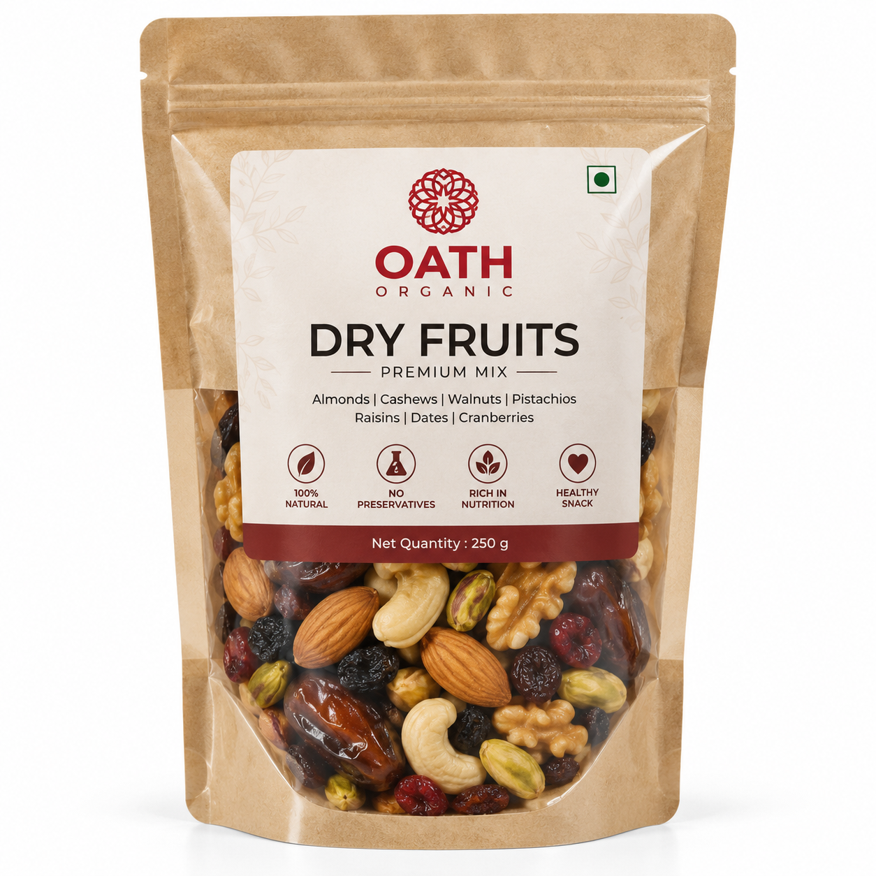 Oath Organic Dry Fruits Premium Mix – 250 g