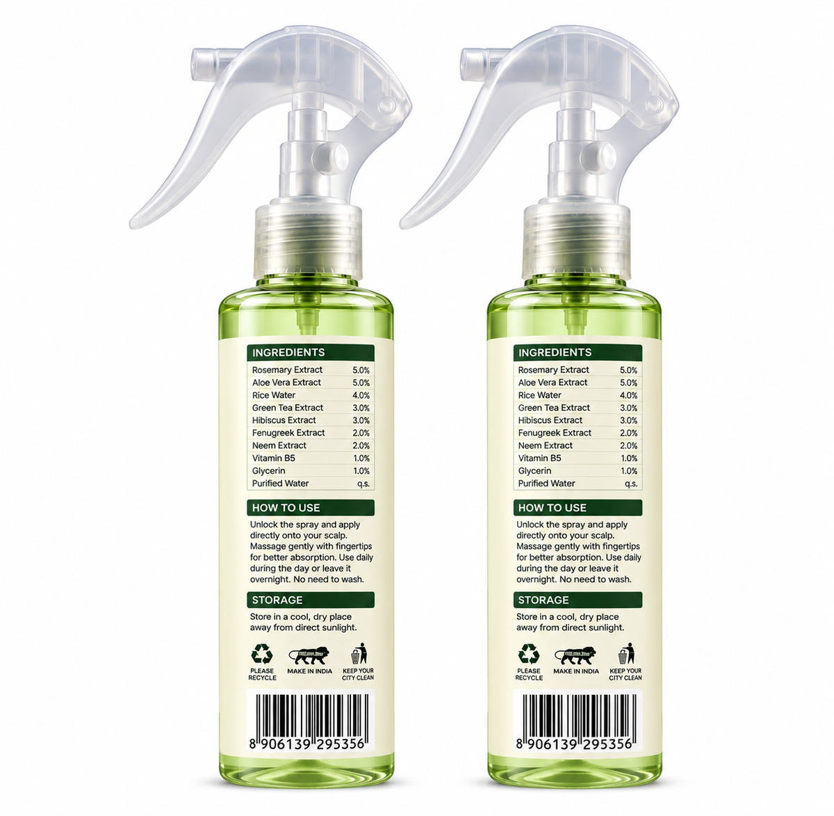 Rosemary Water Hair Spray (Pack of 2)